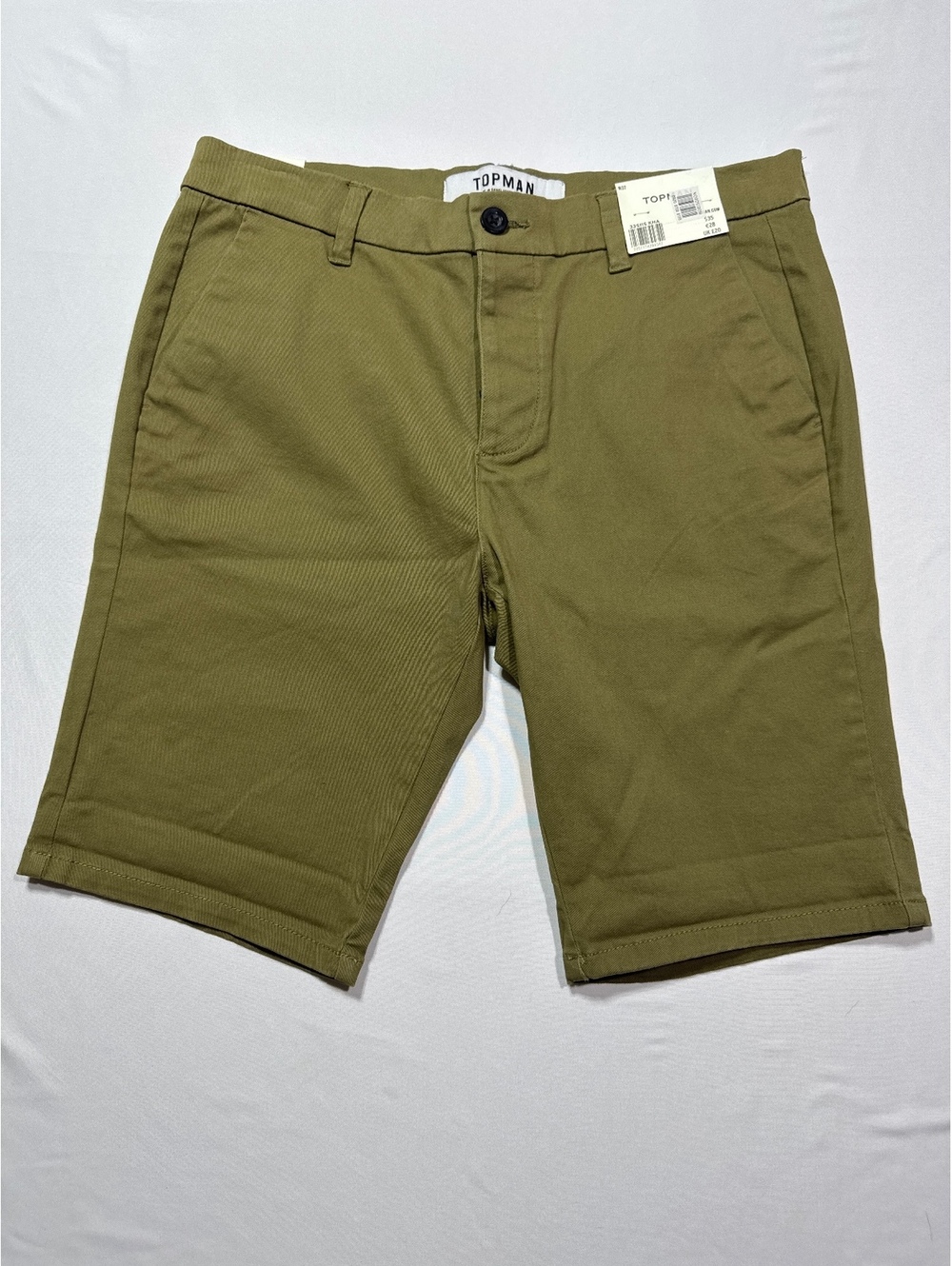 Topman Khaki Shorts W32 - Classic Cool for Your Legs!